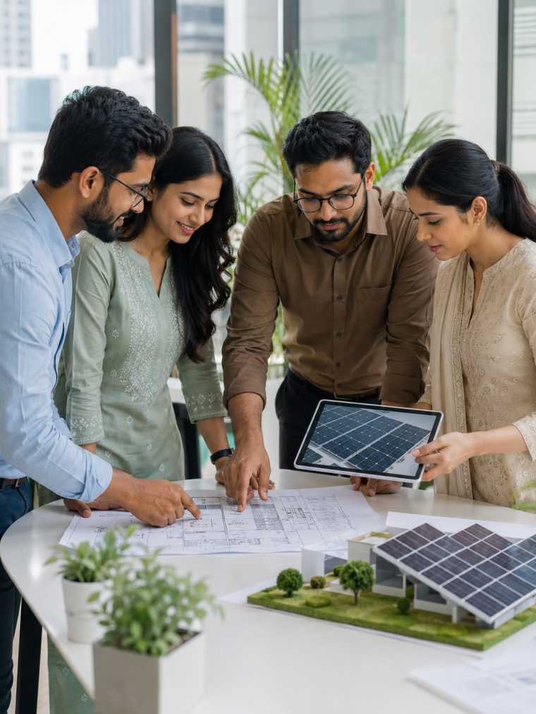 Business team discussing a project